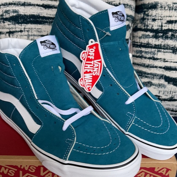 Vans Sk8-Hi Blue Coral/True White MENS - Picture 7 of 16